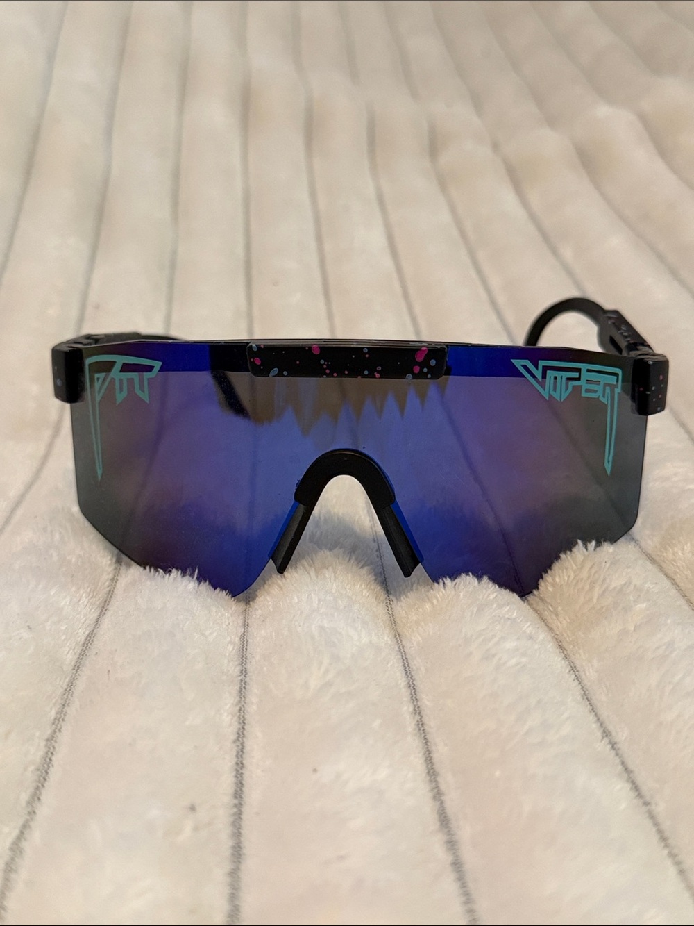Mirrored Blue Shield Sunglasses PIT VIPER LOOK-a-LIKE